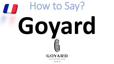 How to pronounce St. Louis Goyard in French.